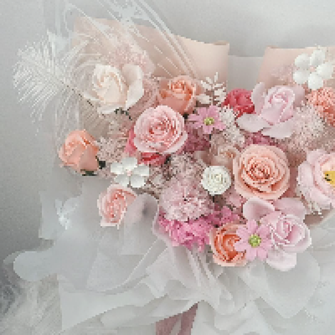 16 Stalks Soap Flower Bouquet (Blooming Wings)