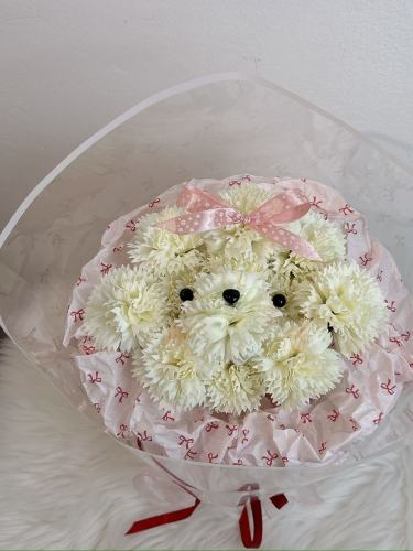 11 Stalks Soap Flower Bouquet (Fluffy Pup)