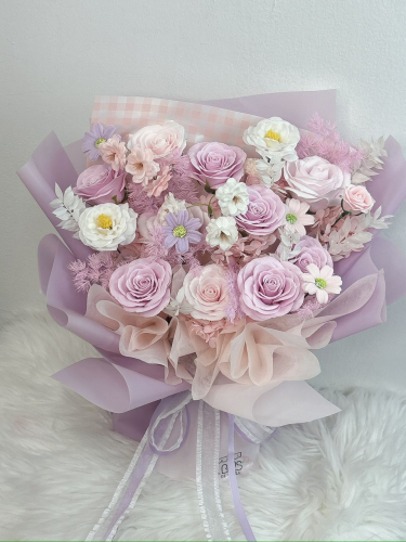 12 Stalks with Fillers Soap Flower Bouquet 
