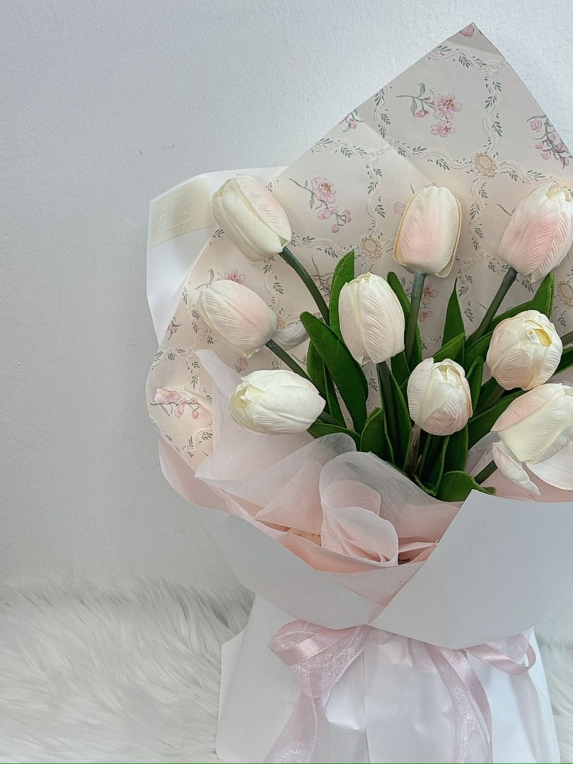 9 Stalks Soap Tulips Flower Bouquet 
