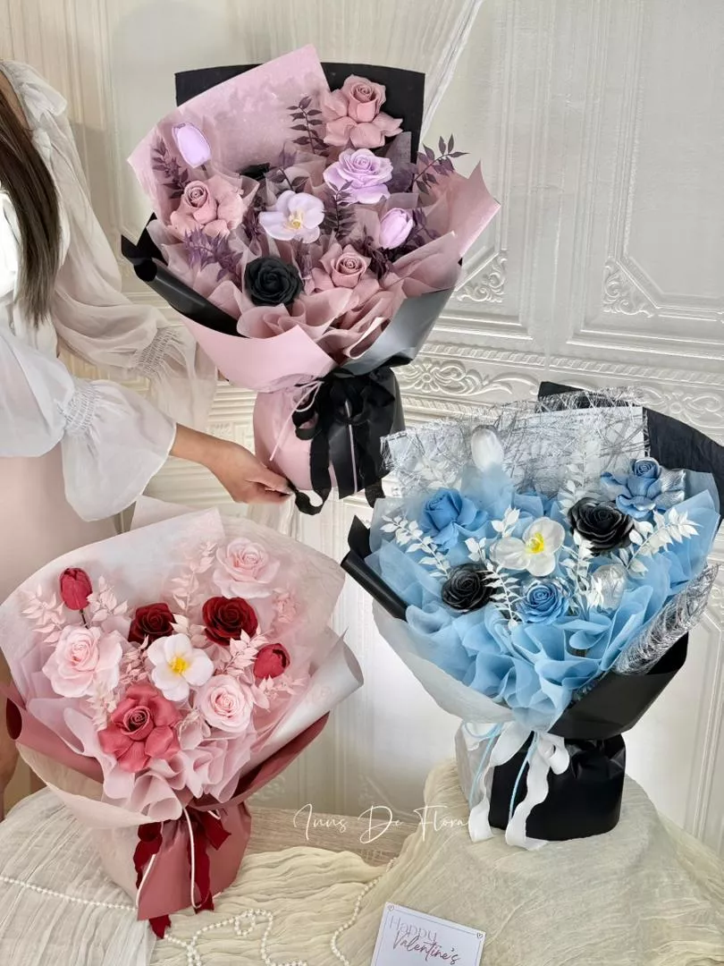[Valentine's Day 2026] 9 stalks Soap Flower Bouquet (VS01)