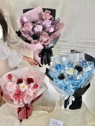 [Valentine's Day 2026] 9 stalks Soap Flower Bouquet (VS01)