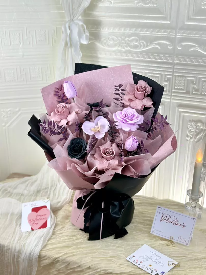 [Valentine's Day 2026] 9 stalks Soap Flower Bouquet (VS01)