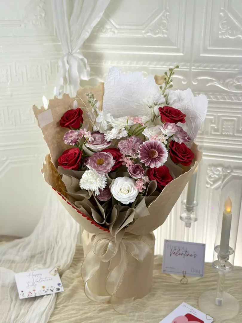 [Valentine's Day 2026]10 stalks Mix Soap Flower Bouquet (VS07)