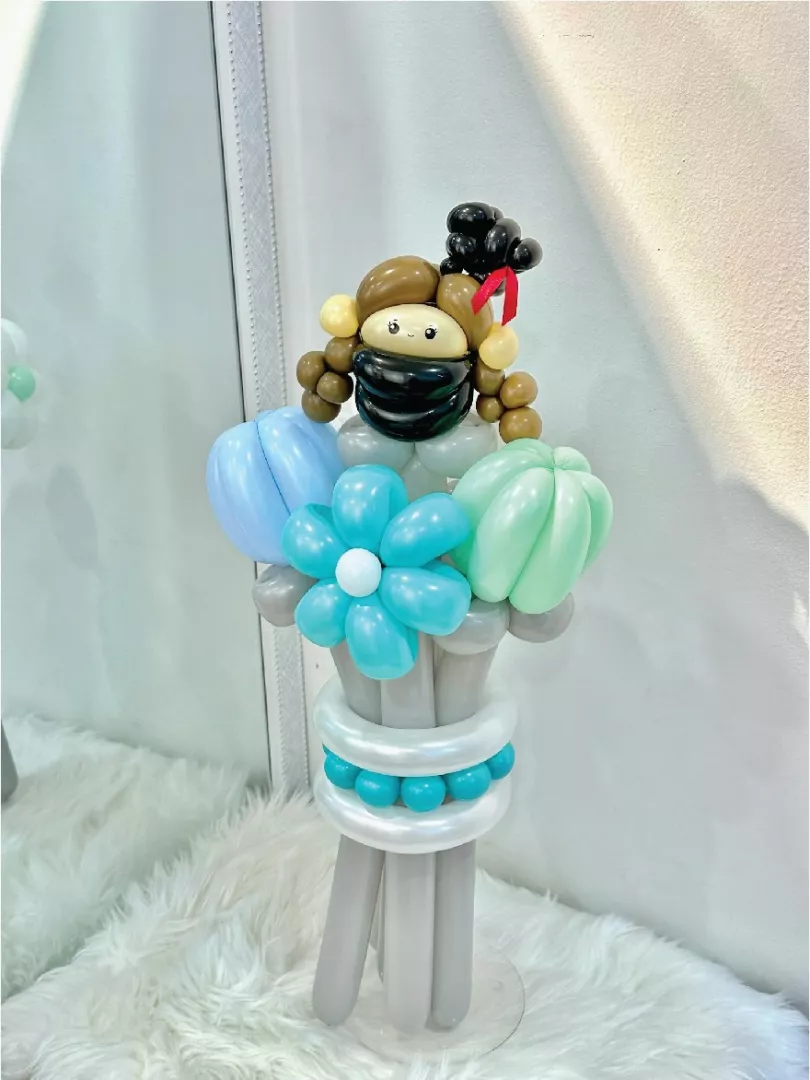 Balloon Flower Bouquet | Graduation 5 Stalks