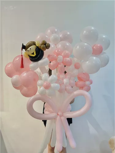 Balloon Flower Bouquet | Graduation 8 Stalks Mix