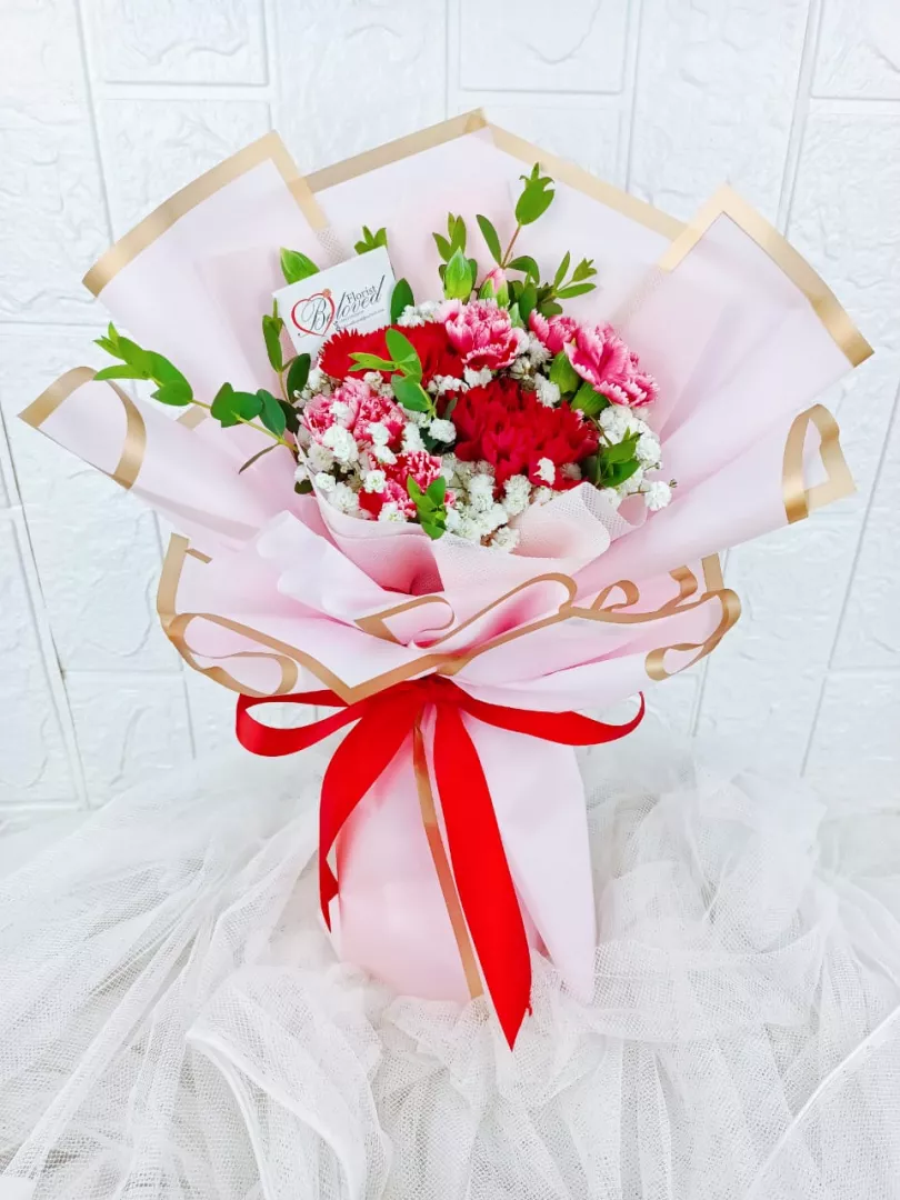 Fresh Carnation Flower Bouquet - MF186