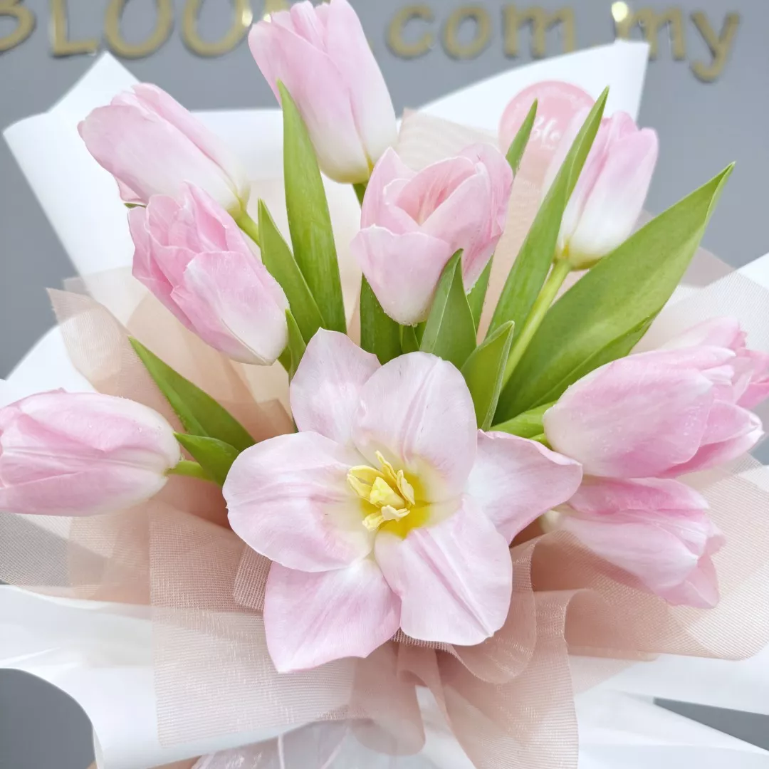 Valentine Tulip Hand Bouquet 05