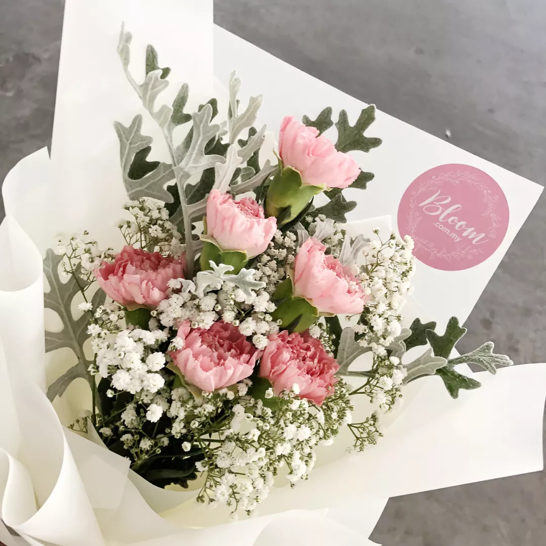 Carnation Hand Bouquet 01