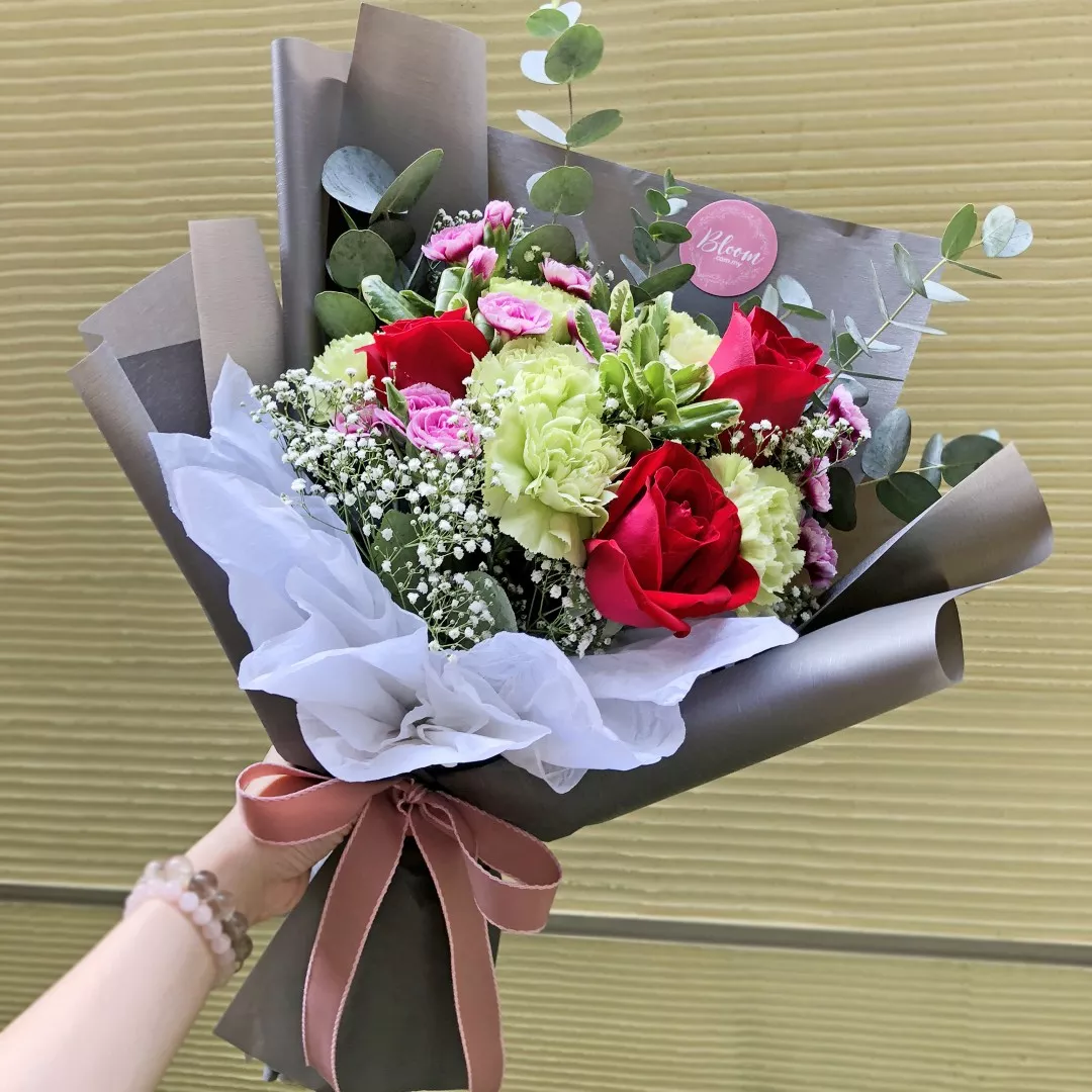 Carnation Hand Bouquet 14