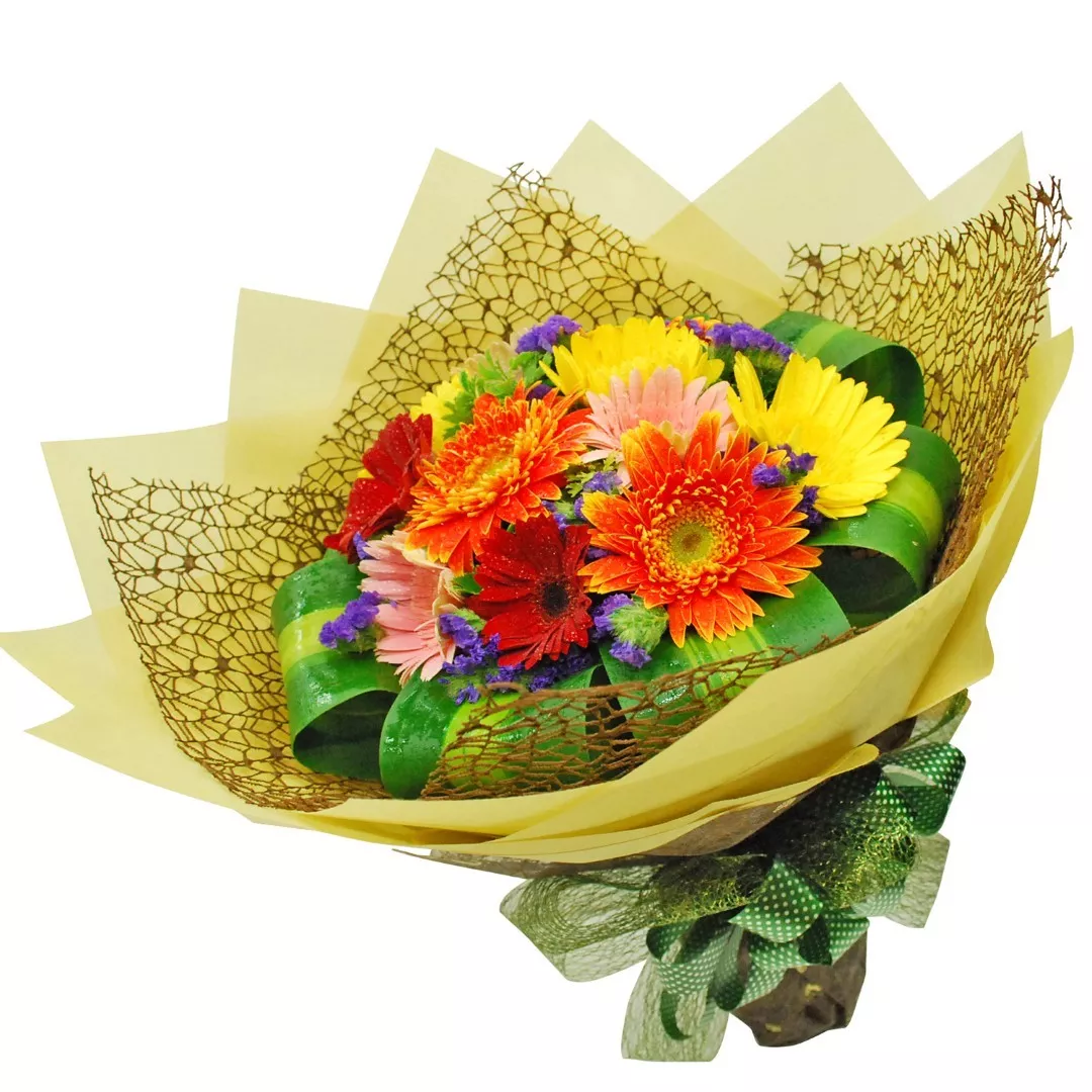 Gerbera Hand Bouquet 10