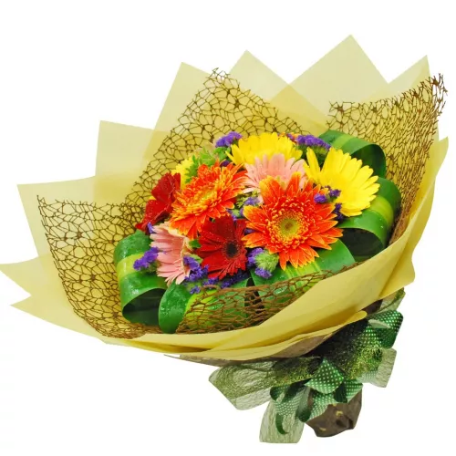 Gerbera Hand Bouquet 10