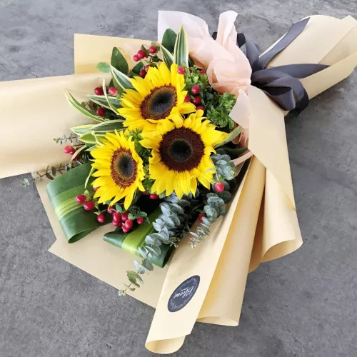Sunflower Hand Bouquet 07