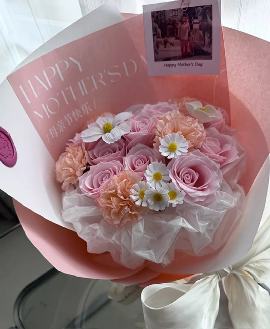 Timeless Love For Mom Soap Flower Bouquet