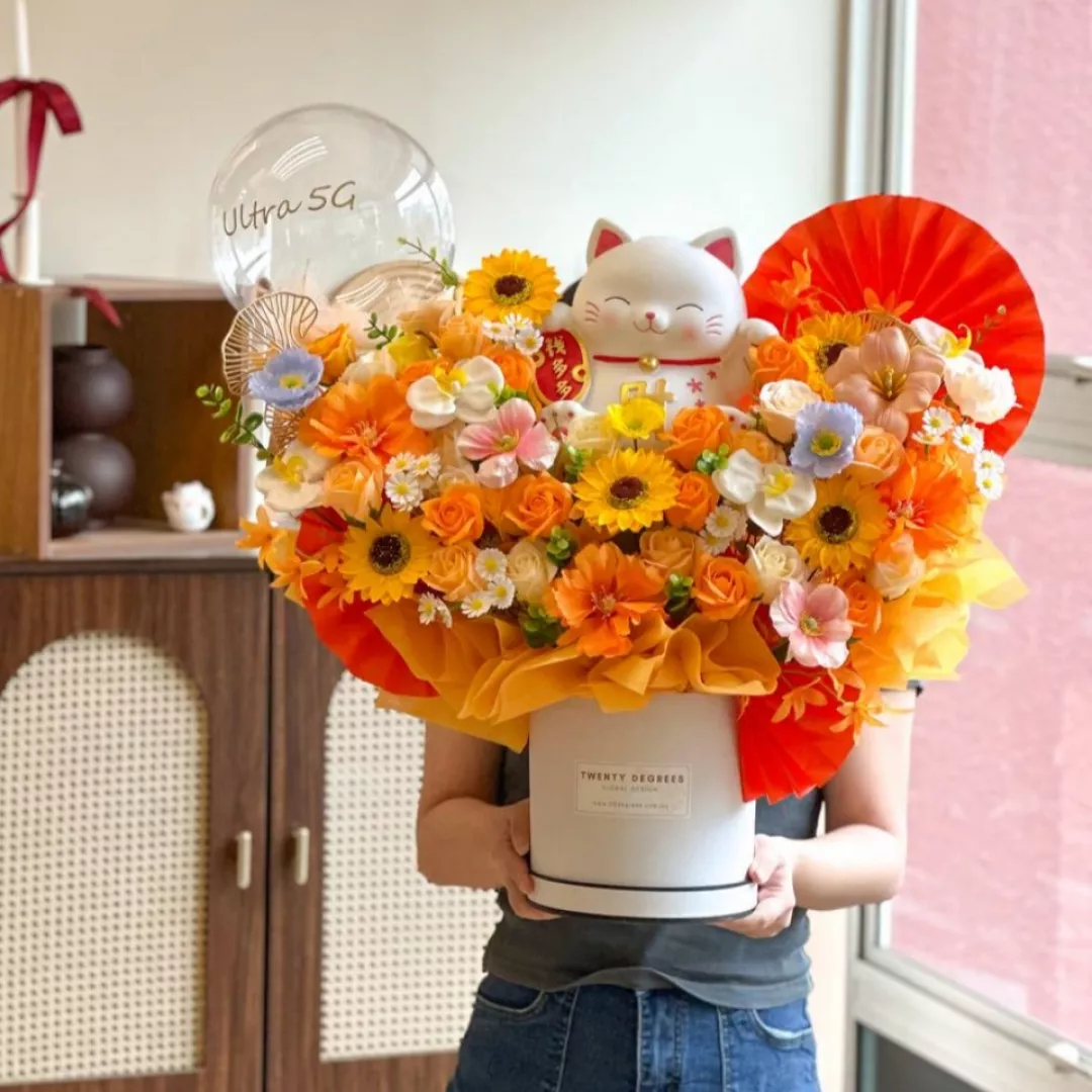 Neko Fortune Cat Soap Flower Box