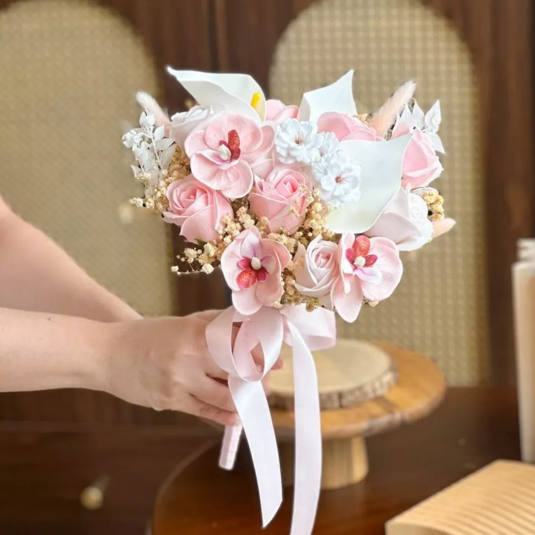 Blossom Soap Flower Bridal Bouquet