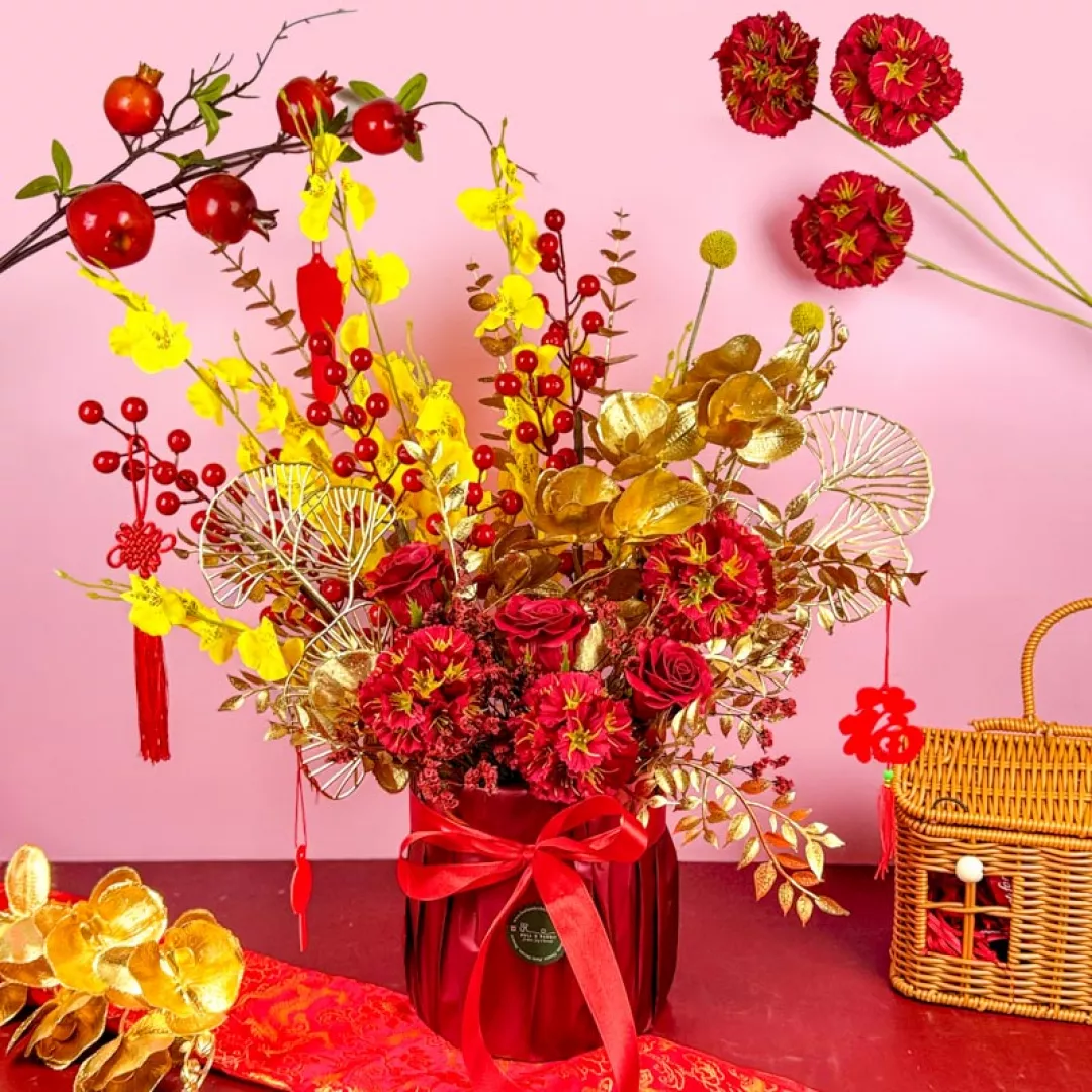 CHINESE NEW YEAR 2026: xīn xiǎng shì chéng (Wishes Come True) Flower Box