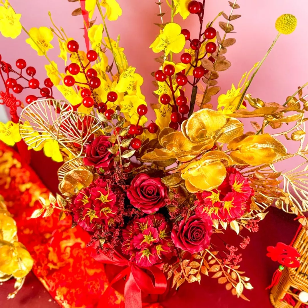 CHINESE NEW YEAR 2026: xīn xiǎng shì chéng (Wishes Come True) Flower Box