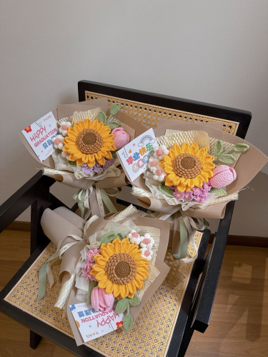 Sunflower Crochet Bouquet