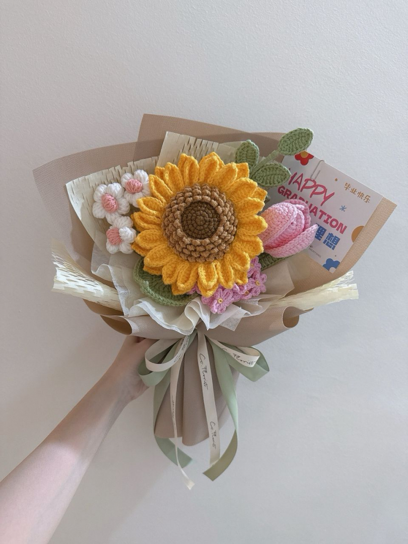 Sunflower Crochet Bouquet