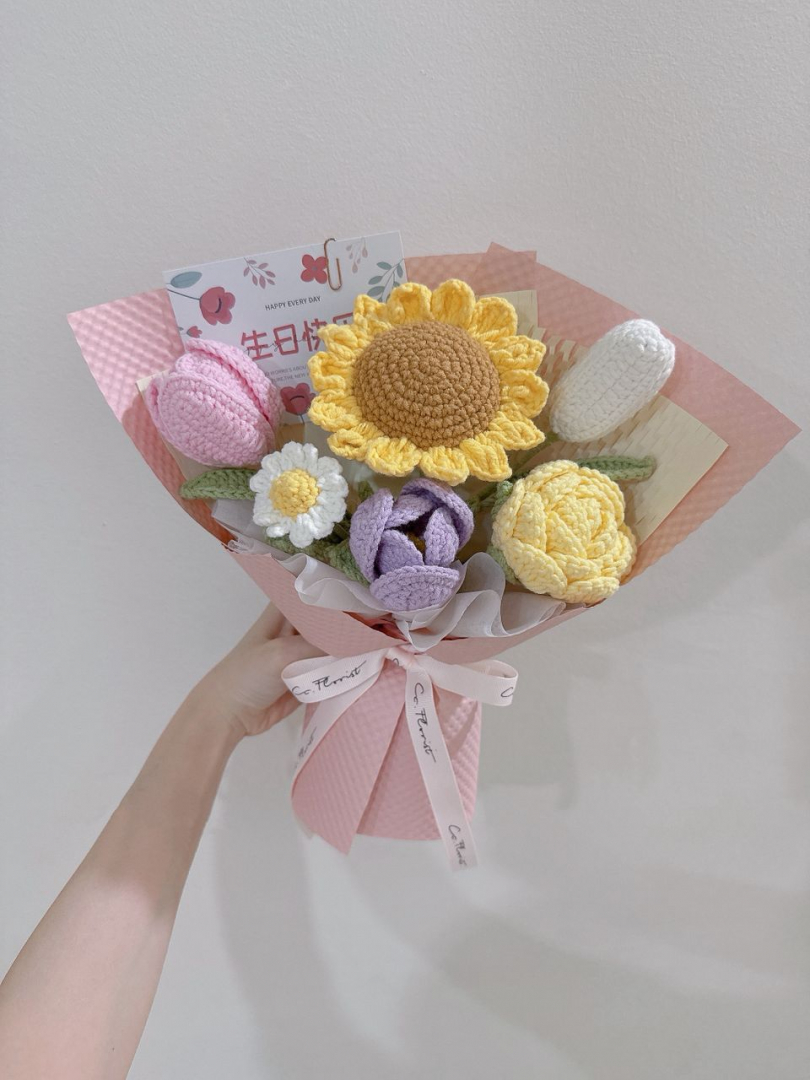 Sunflower Crochet Bouquet