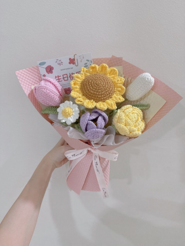 Sunflower Crochet Bouquet