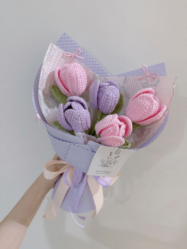 S size Tulip Bouquet (Pastel Theme)