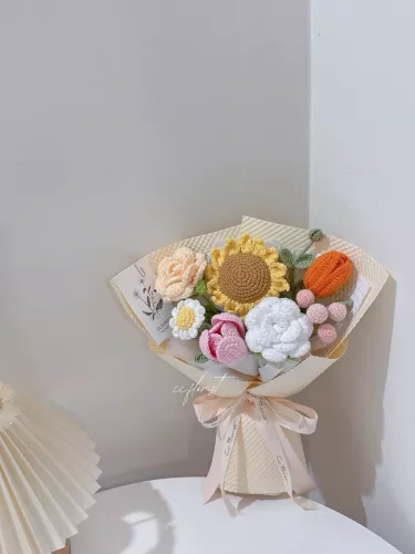 Sunflower Crochet Bouquet