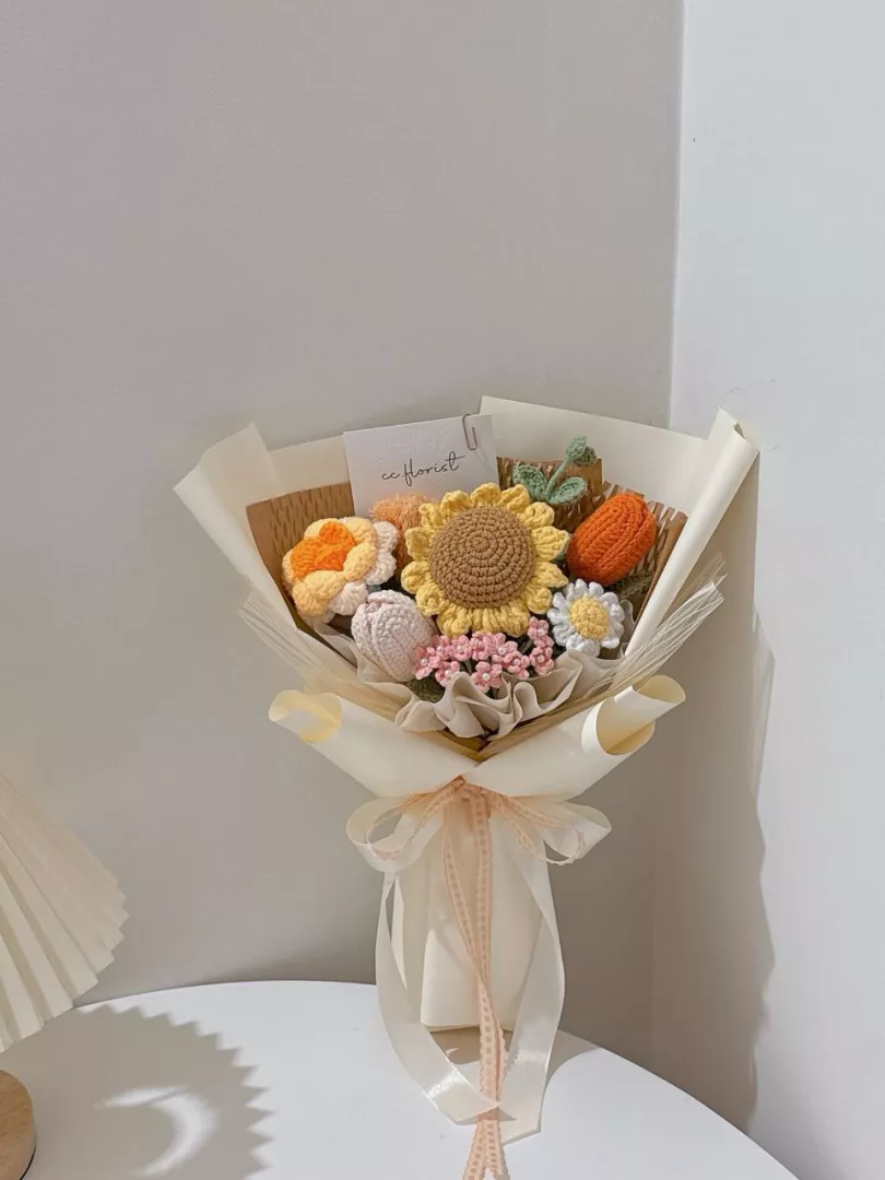 Sunflower Crochet Bouquet