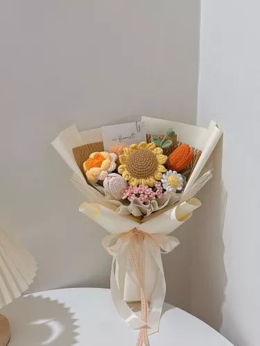 Sunflower Crochet Bouquet