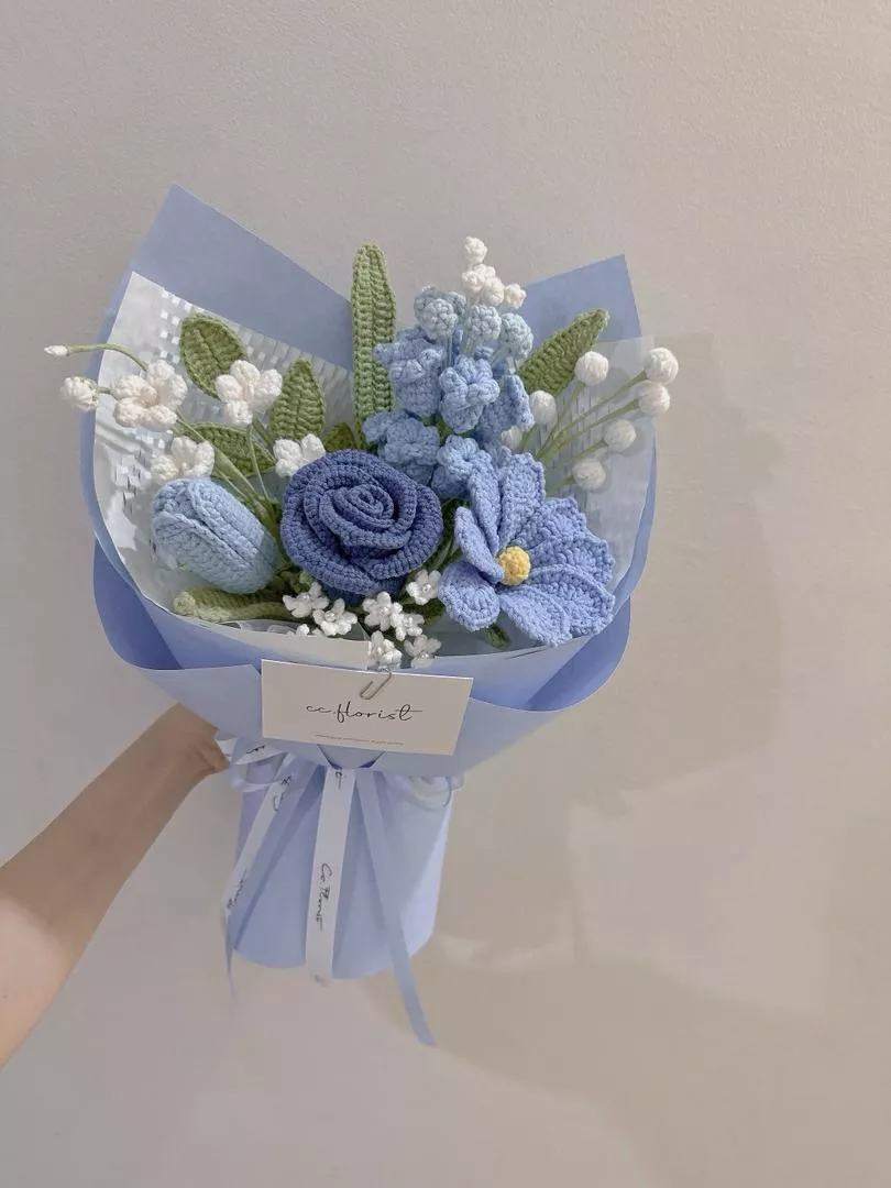 Mix Crochet Bouquet (Blue Theme)