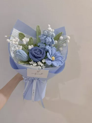 Mix Crochet Bouquet (Blue Theme)