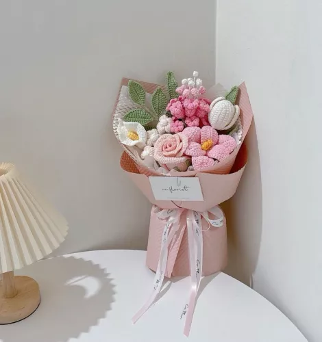 Valentine's Day 2026 - Mix Crochet Bouquet (Pink Theme)