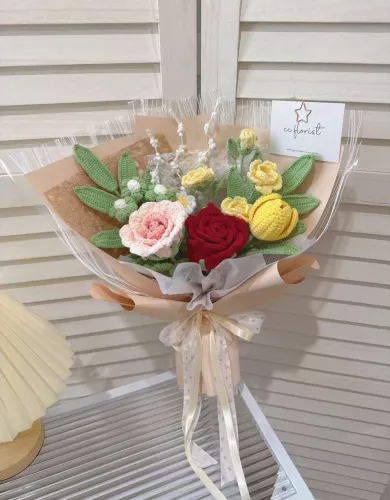 Red Yellow Theme Mix Bouquet