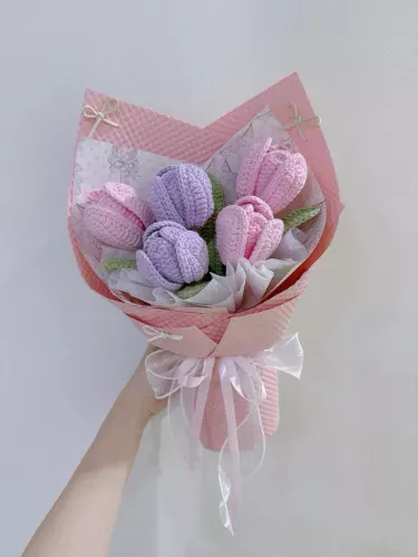S size Pastel Theme Tulip Bouquet