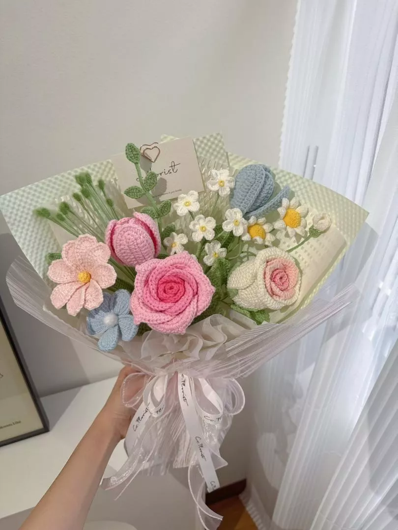 M size Mix Crochet Bouquet (Pastel Theme)