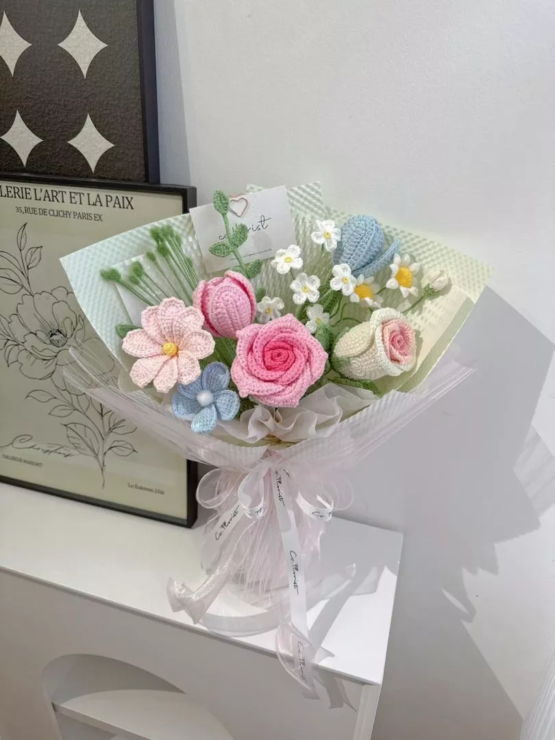 M size Mix Crochet Bouquet (Pastel Theme)