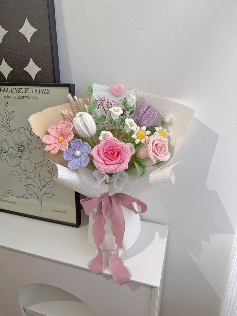 M size Mix Crochet Bouquet (Pastel Theme)