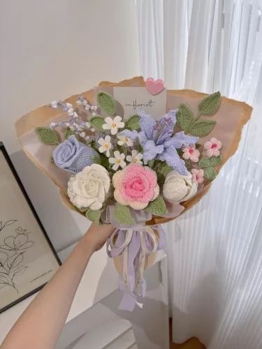 M size Mix Crochet Bouquet (Pastel Theme)