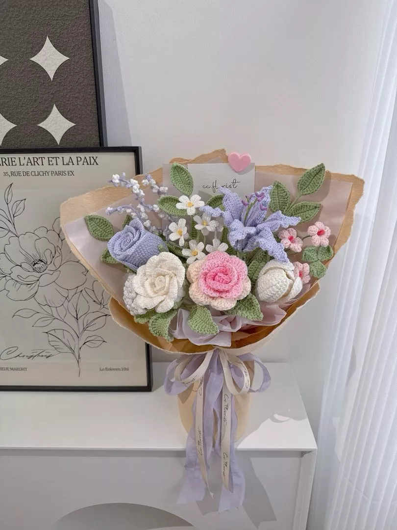 M size Mix Crochet Bouquet (Pastel Theme)
