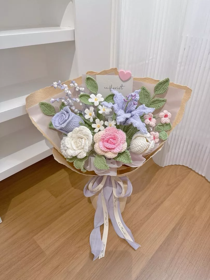 M size Mix Crochet Bouquet (Pastel Theme)