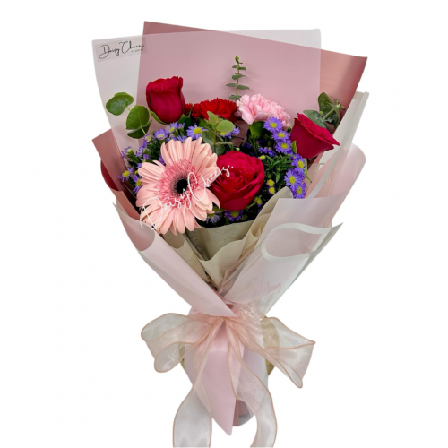 Rose Carnation Gerbera Delight Bouquet HB600