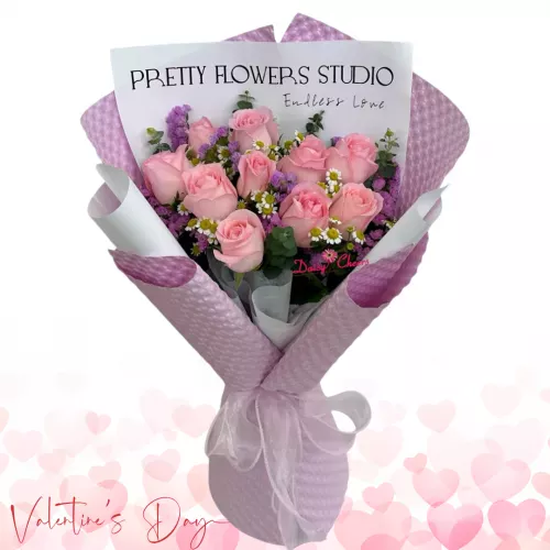 Pink Rose Sweetest Sentiments VD2605