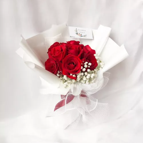 ALISON: Red Roses & Baby Breath