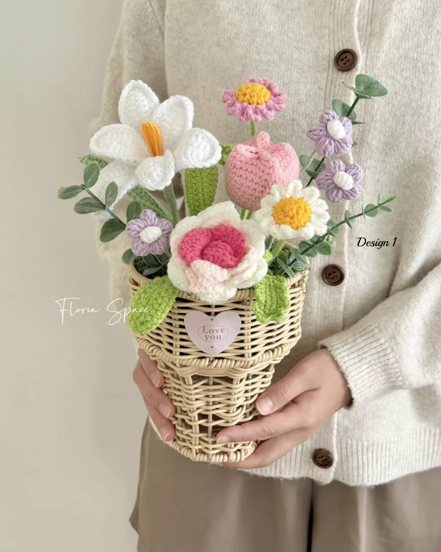 Valentine’s Day 2026 // Basket of Happiness [Crochet Flowers] 🌼🌸