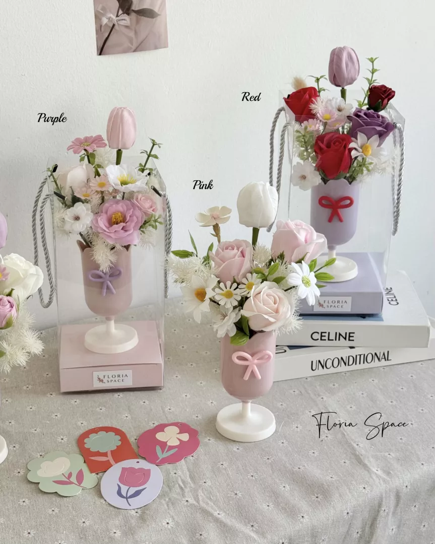 Soap Valentine’s Day 2026 // Cup of Happiness [Soap Flowers] 🌼🌸