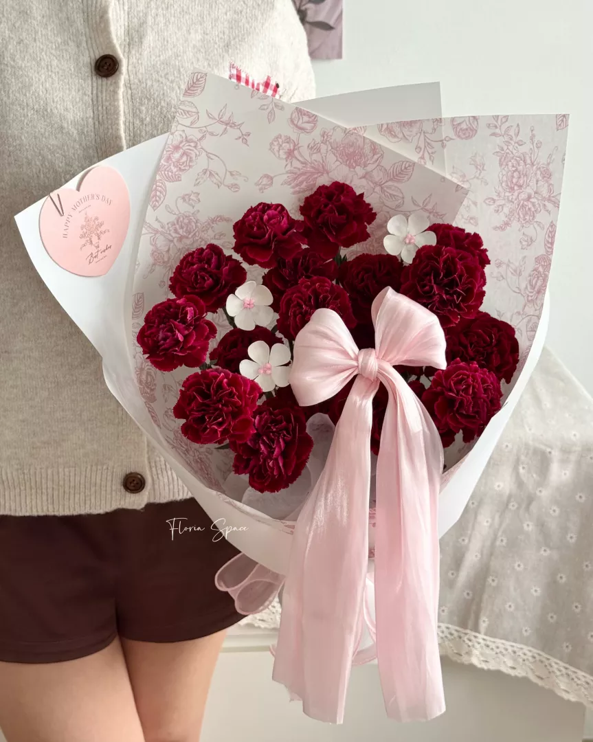 [Mother’s Day 2026] Mother’s Grace | Fresh Flowers Bouquet 🌼 - Red