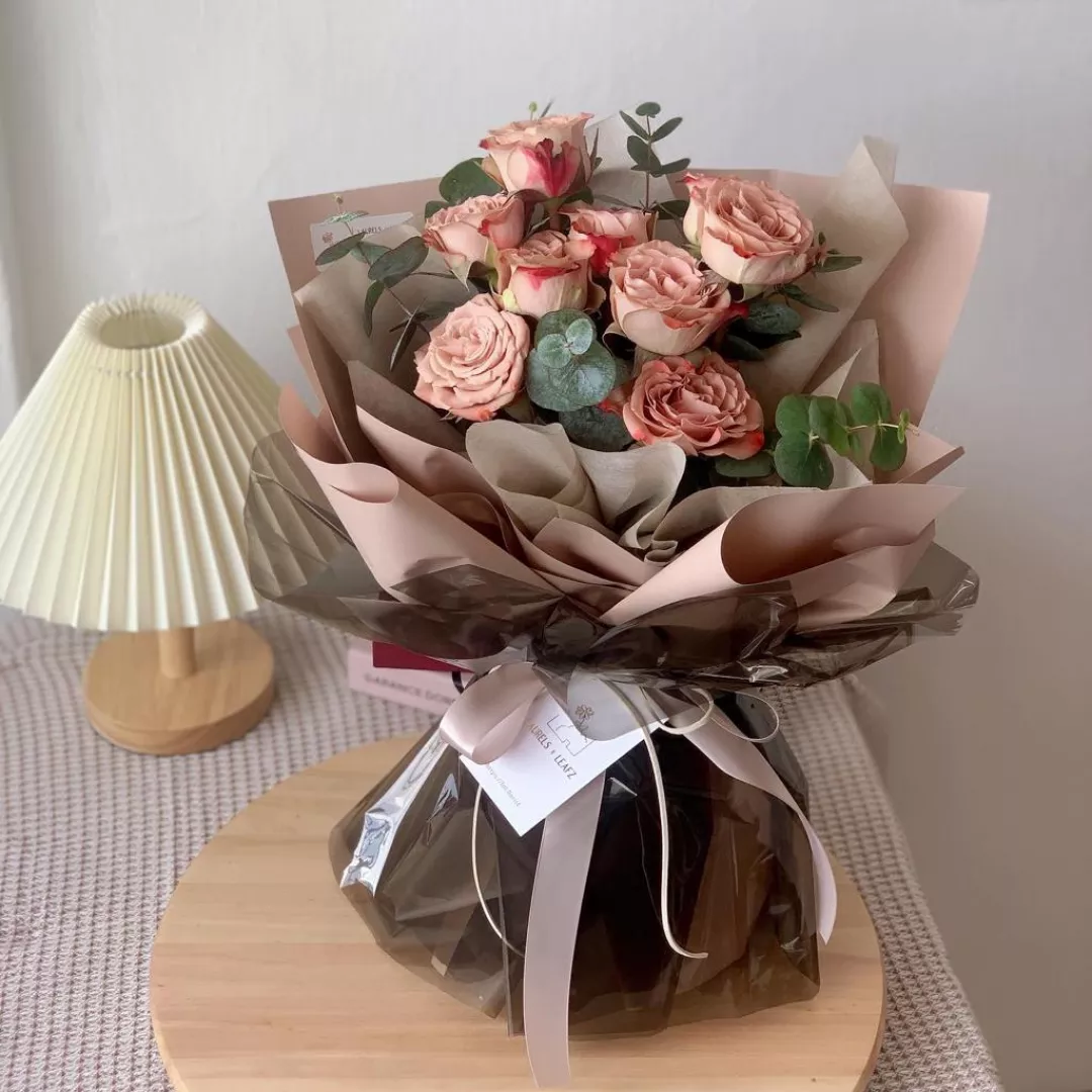 520 Eva Cappuccino Rose Bouquet ( Fresh Flower )