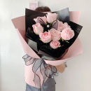 pink rose♡ 520 Pink Noir Rose Bouquet (Fresh Flower) - Laurels
