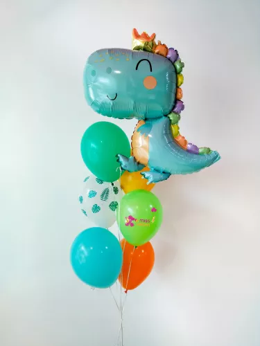 Anagram Foil Helium Bunch | Baby Dino